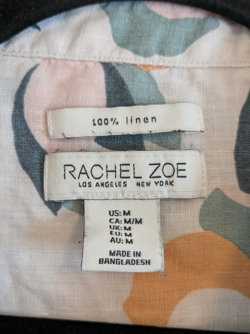 Rachel Zoe Lightweight Linen Floral Button Up Shirt